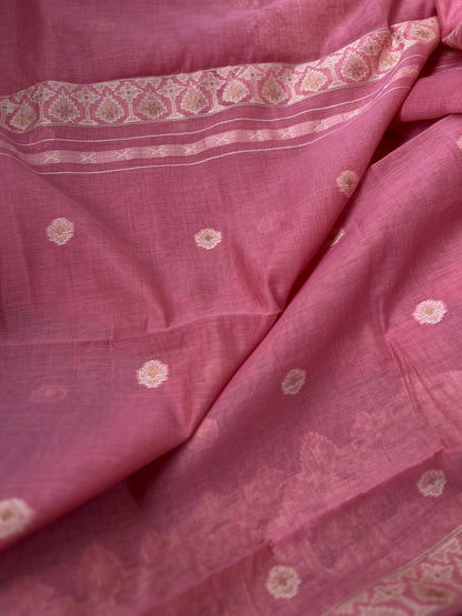 Woven Heritage – Soft Pink Jamdani Elegance