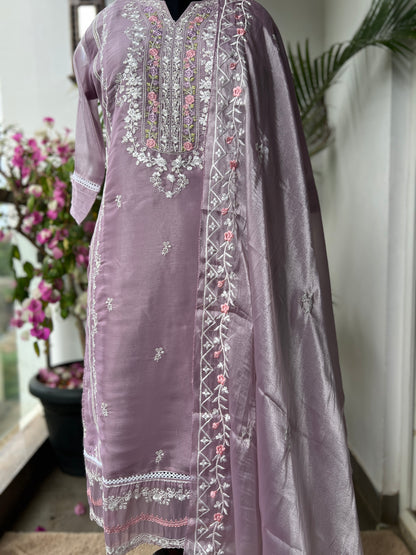Lilac Blossom Shimmer Maslin Suit