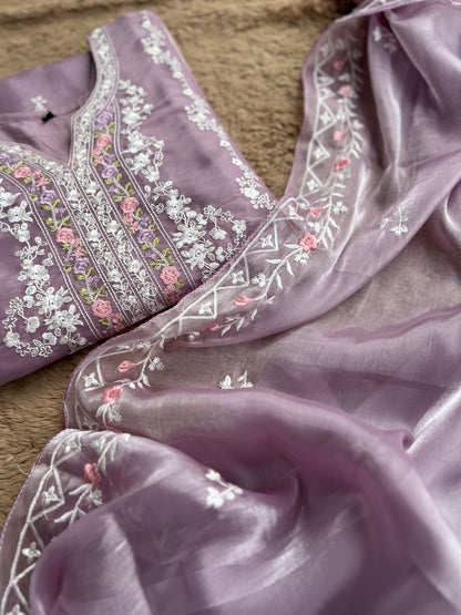 Lilac Blossom Shimmer Maslin Suit