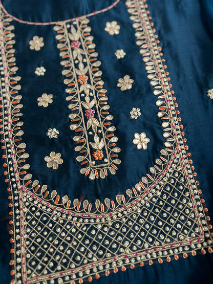 Chanderi Silk Elevated with Gota-Phool & Potli Details