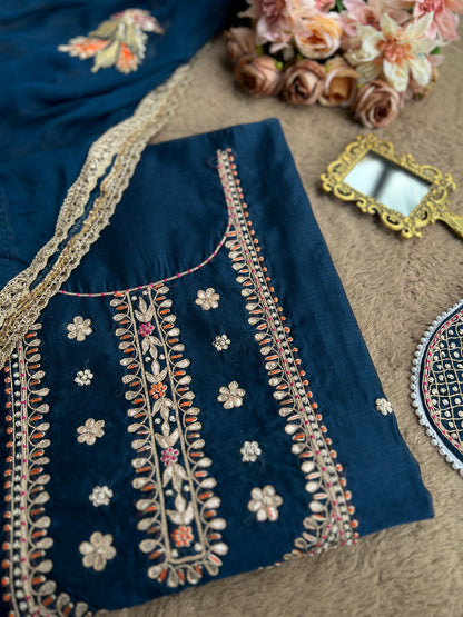 Chanderi Silk Elevated with Gota-Phool & Potli Details