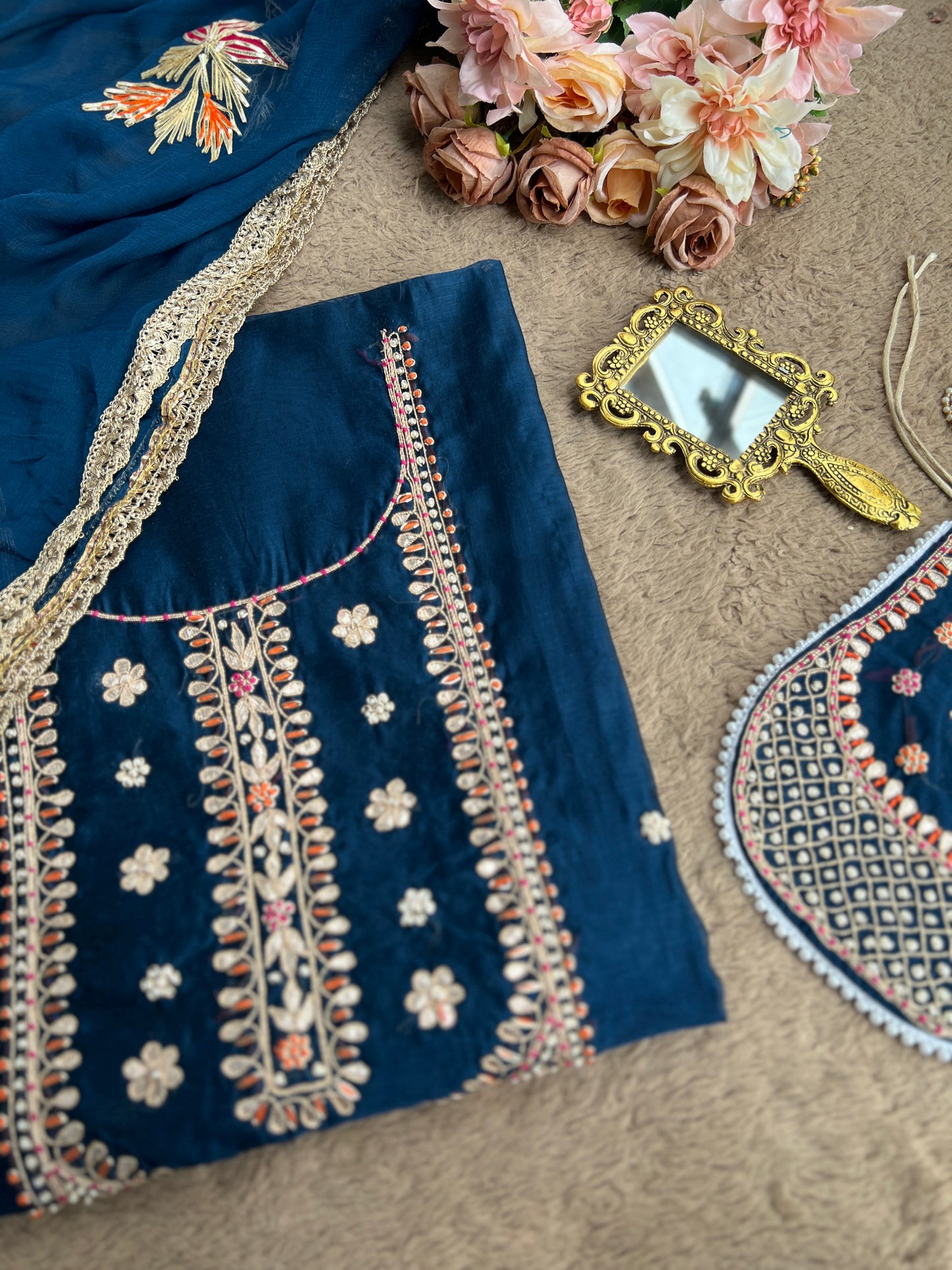 Chanderi Silk Elevated with Gota-Phool & Potli Details