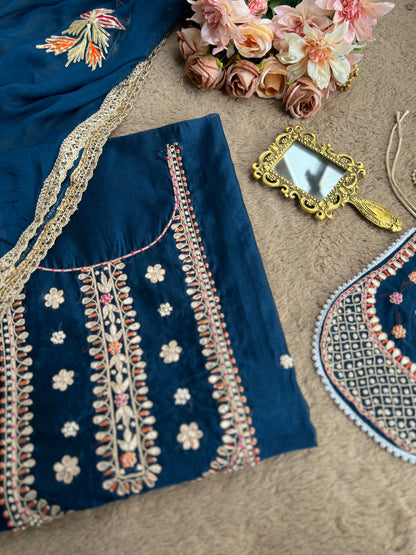 Chanderi Silk Elevated with Gota-Phool & Potli Details