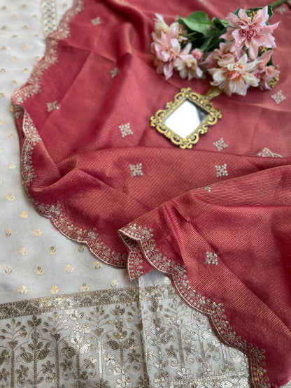 Ivory Elegance with a Soft Shimmer Glow ✨