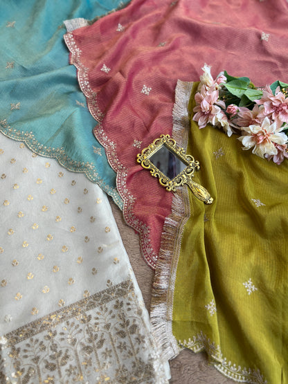 Ivory Elegance with a Soft Shimmer Glow ✨