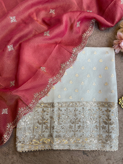 Ivory Elegance with a Soft Shimmer Glow ✨