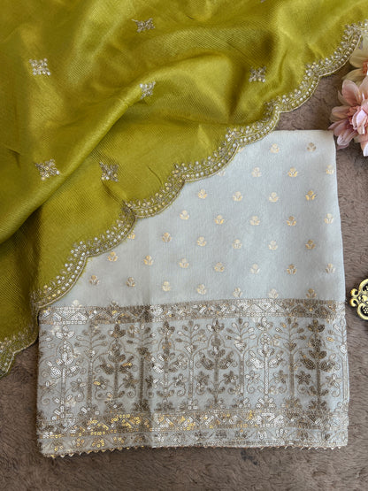 Ivory Elegance with a Soft Shimmer Glow ✨