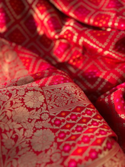 Radiant Red Charm with Bandhej Grace