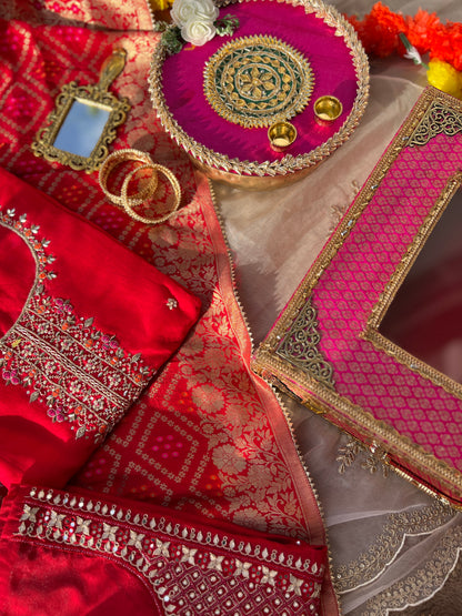 Radiant Red Charm with Bandhej Grace