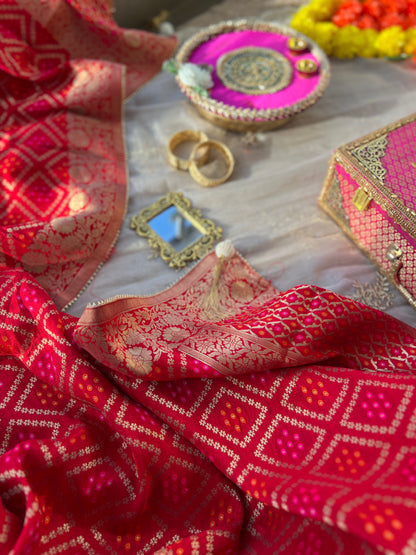 Radiant Red Charm with Bandhej Grace