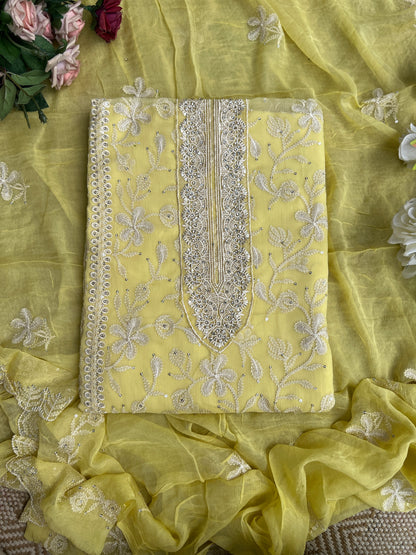 Dazzling Pure Chiffon Chikankari Salwar suit