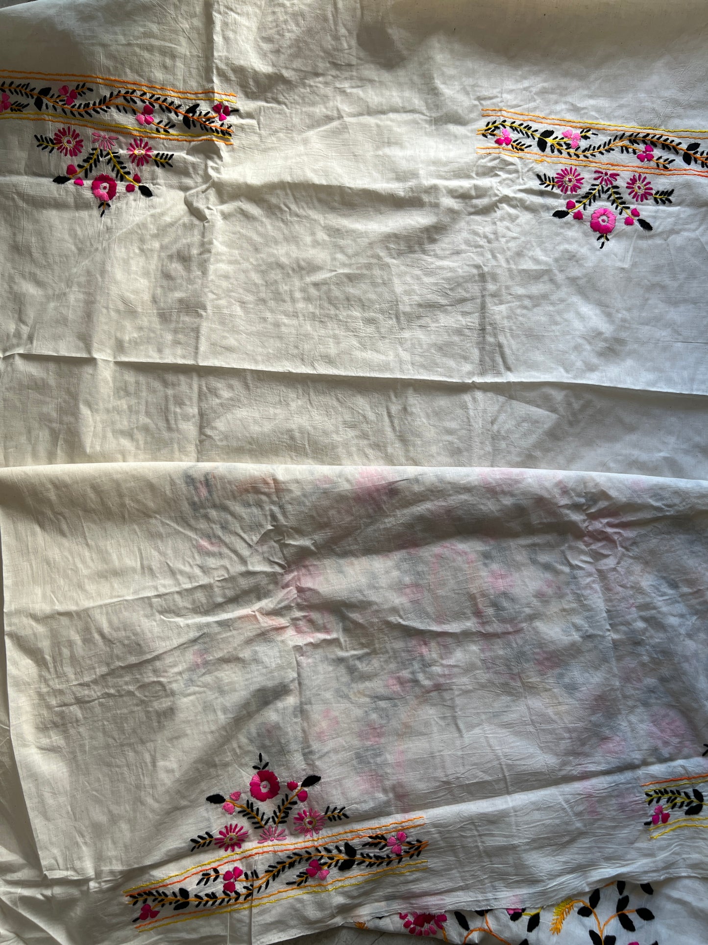 Hand Embroidered  Bengal Cotton Suit Set