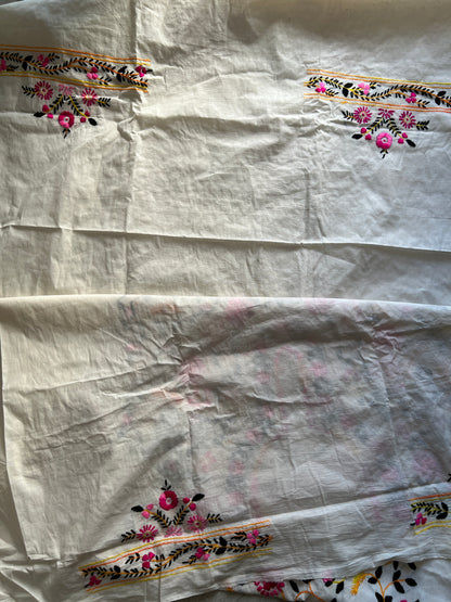 Hand Embroidered  Bengal Cotton Suit Set