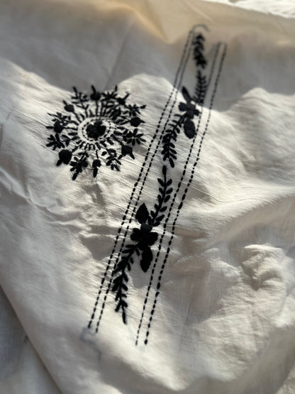 Ivory Black Bengal Embroidered Suit Set