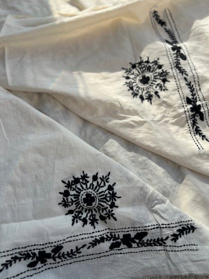 Ivory Black Bengal Embroidered Suit Set