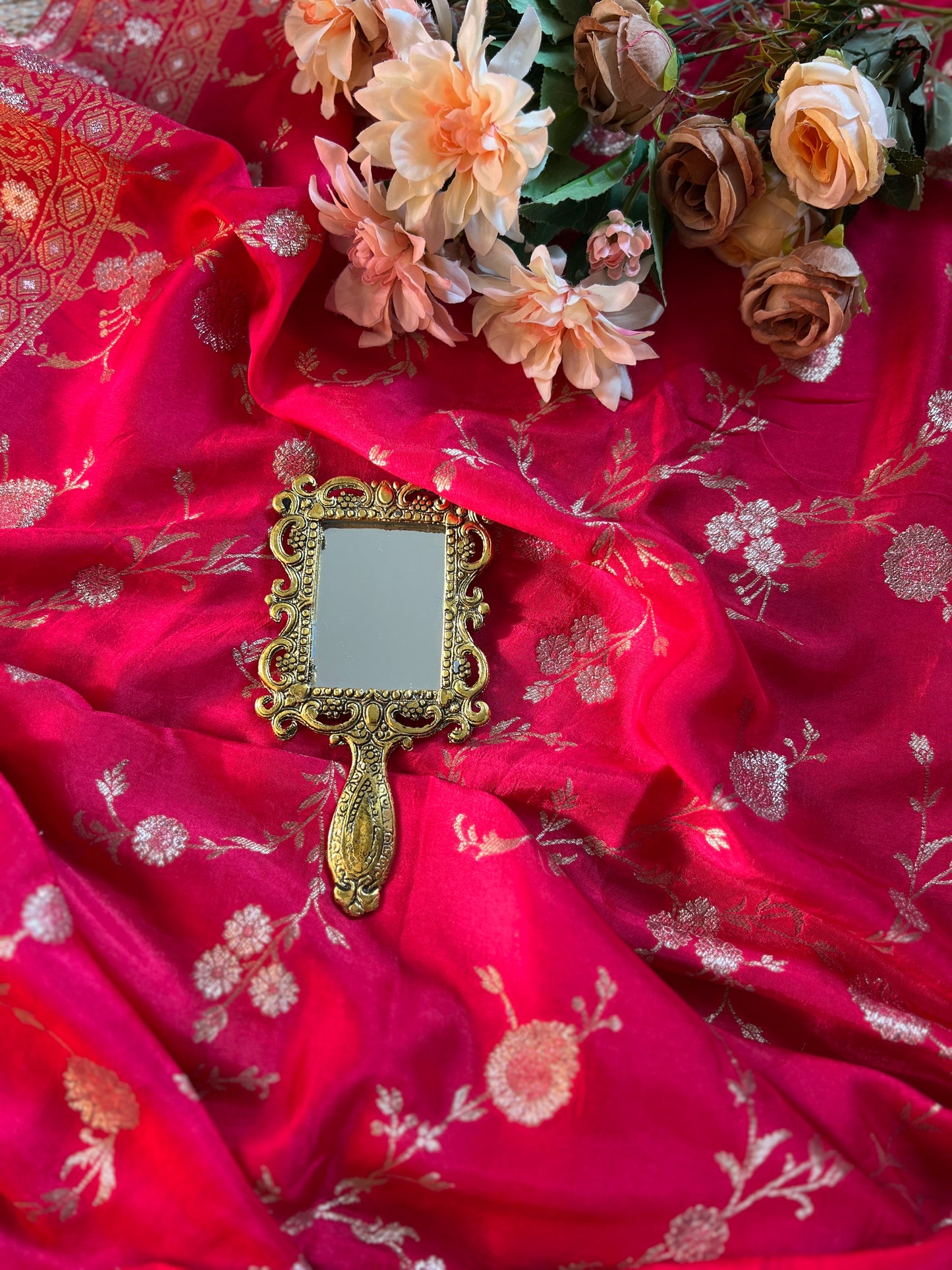 Elegant Pastel V-Neck Suit with Intricate Mirror Embellishment
