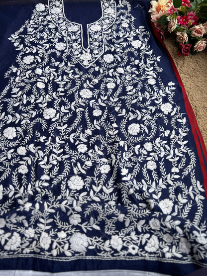 Royal Blue Phulkari Ensemble