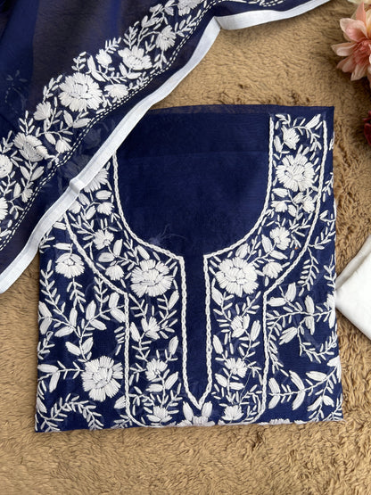 Royal Blue Phulkari Ensemble