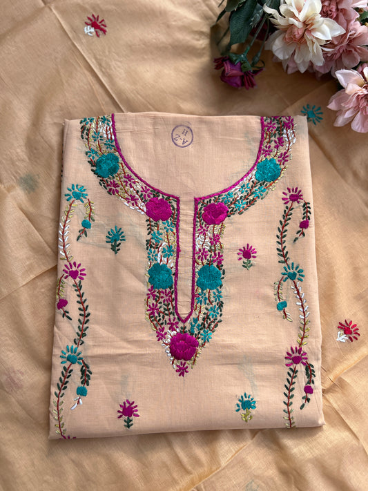 Beige Parshi Handwork Suit Set