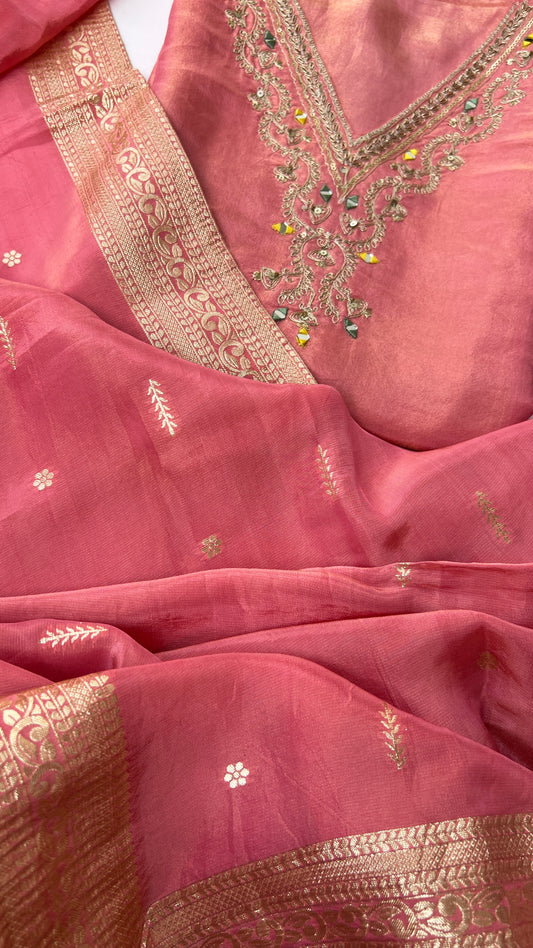 Pale Rose Shimmer Silk