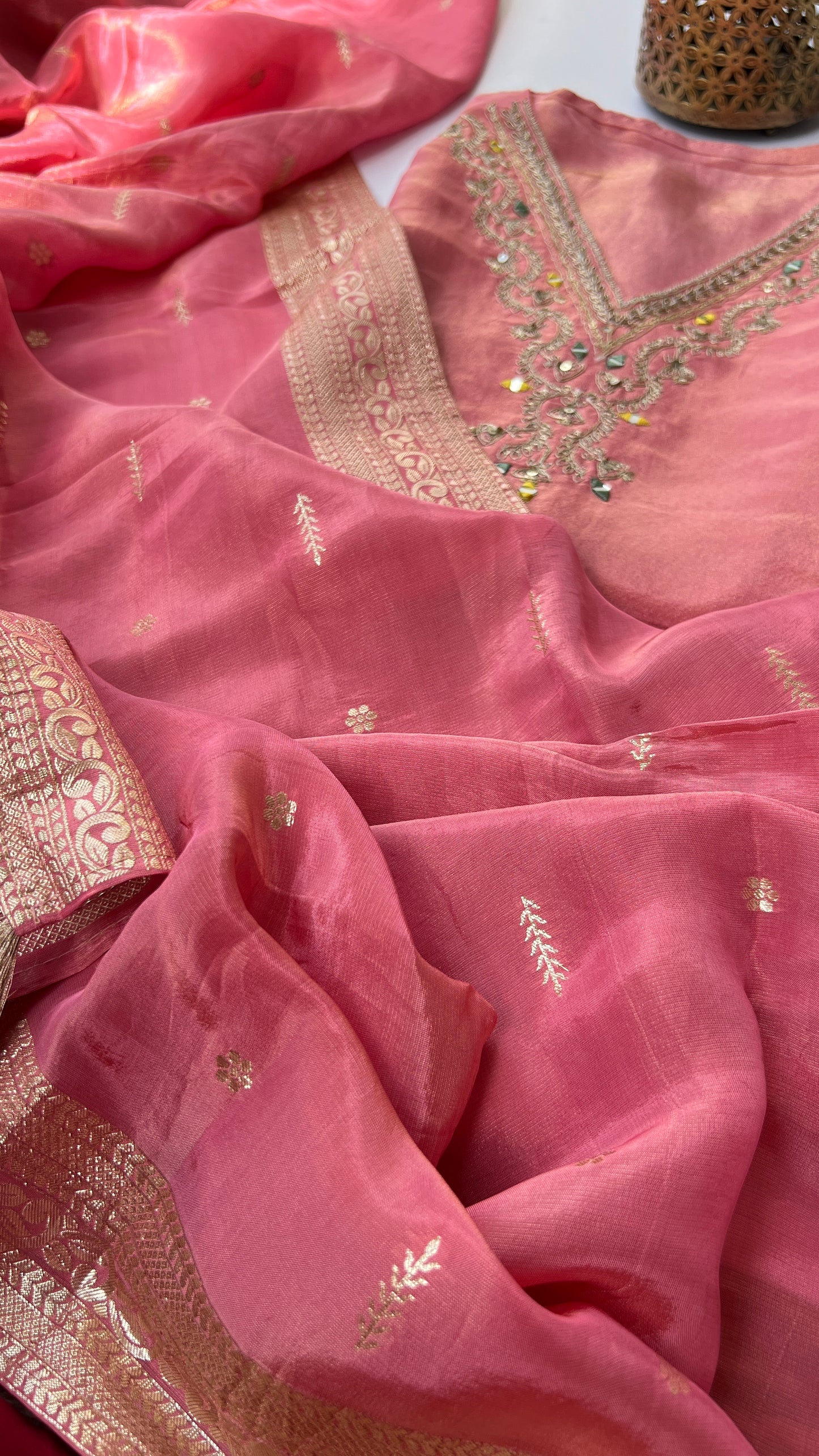 Pale Rose Shimmer Silk