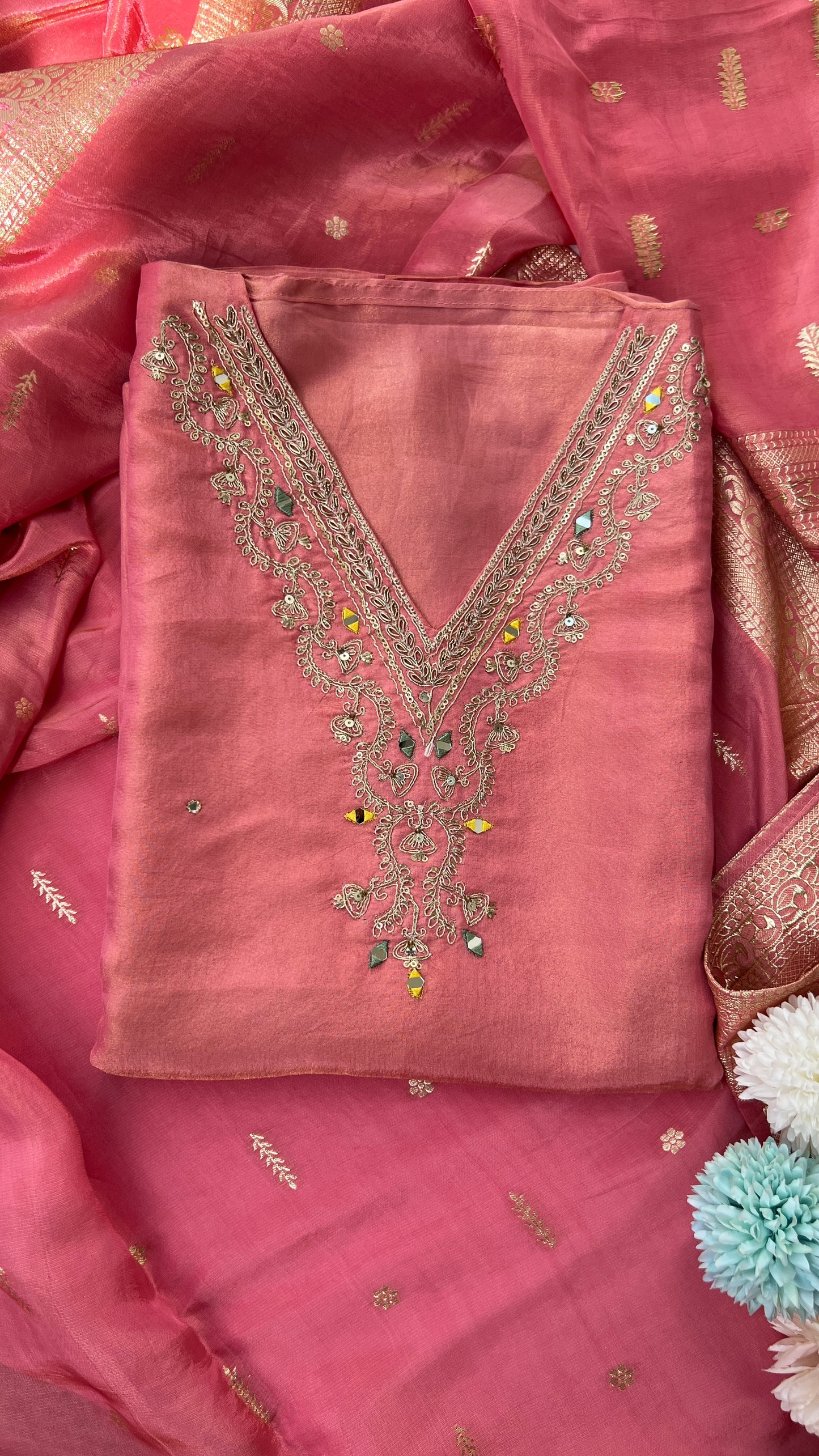 Pale Rose Shimmer Silk