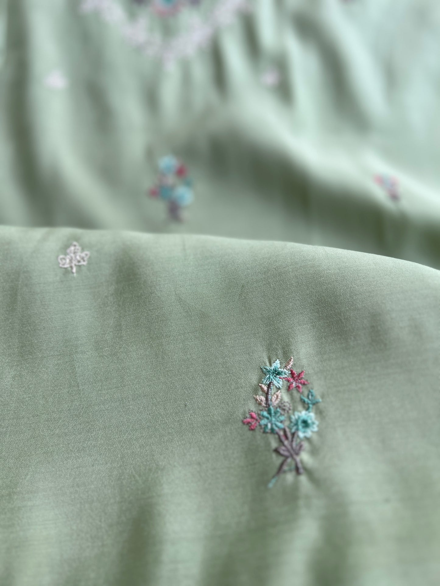 Timeless Mal Chanderi Suit with Delicate Embroidery & Chiffon Dupatta