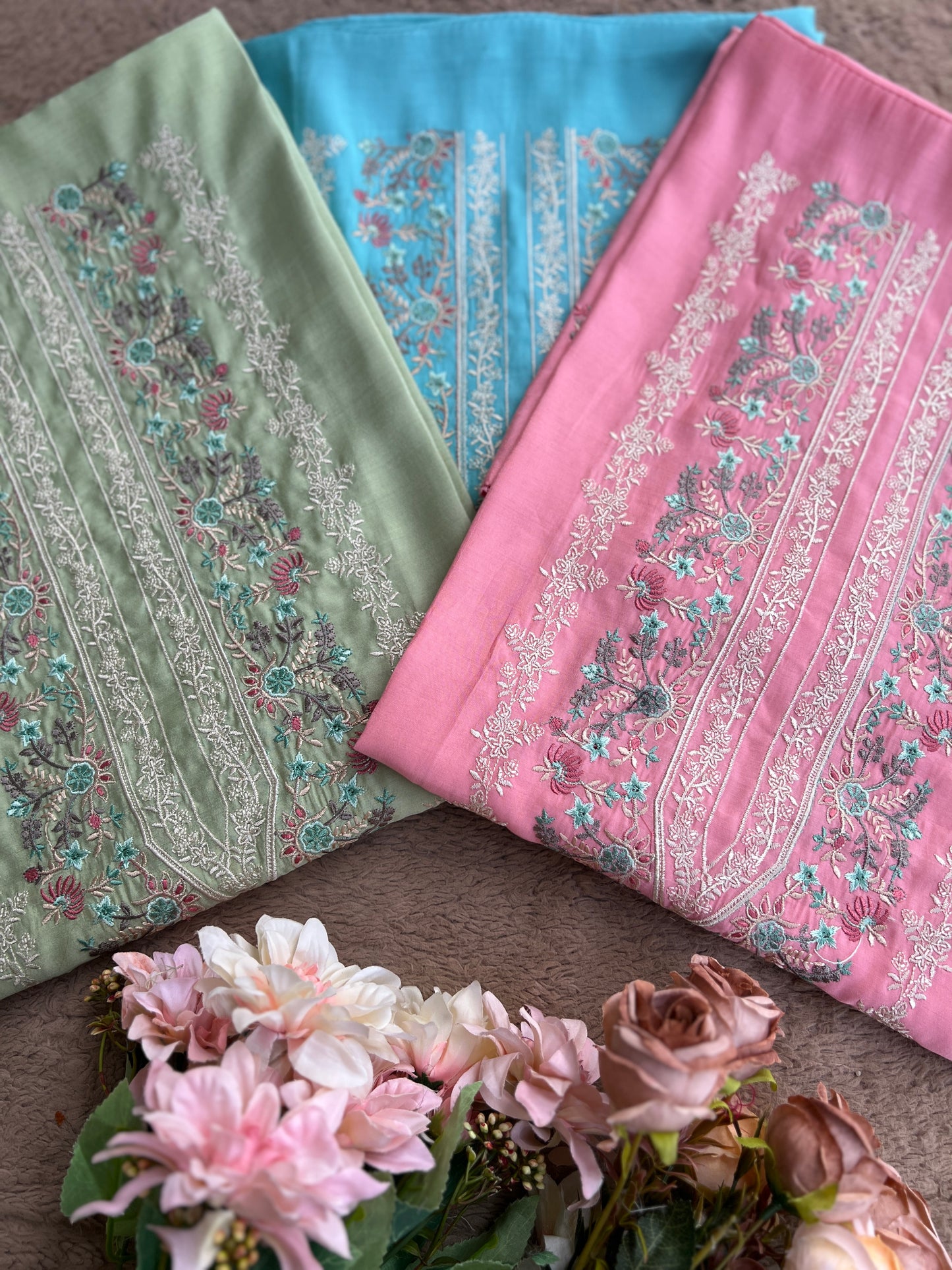 Timeless Mal Chanderi Suit with Delicate Embroidery & Chiffon Dupatta