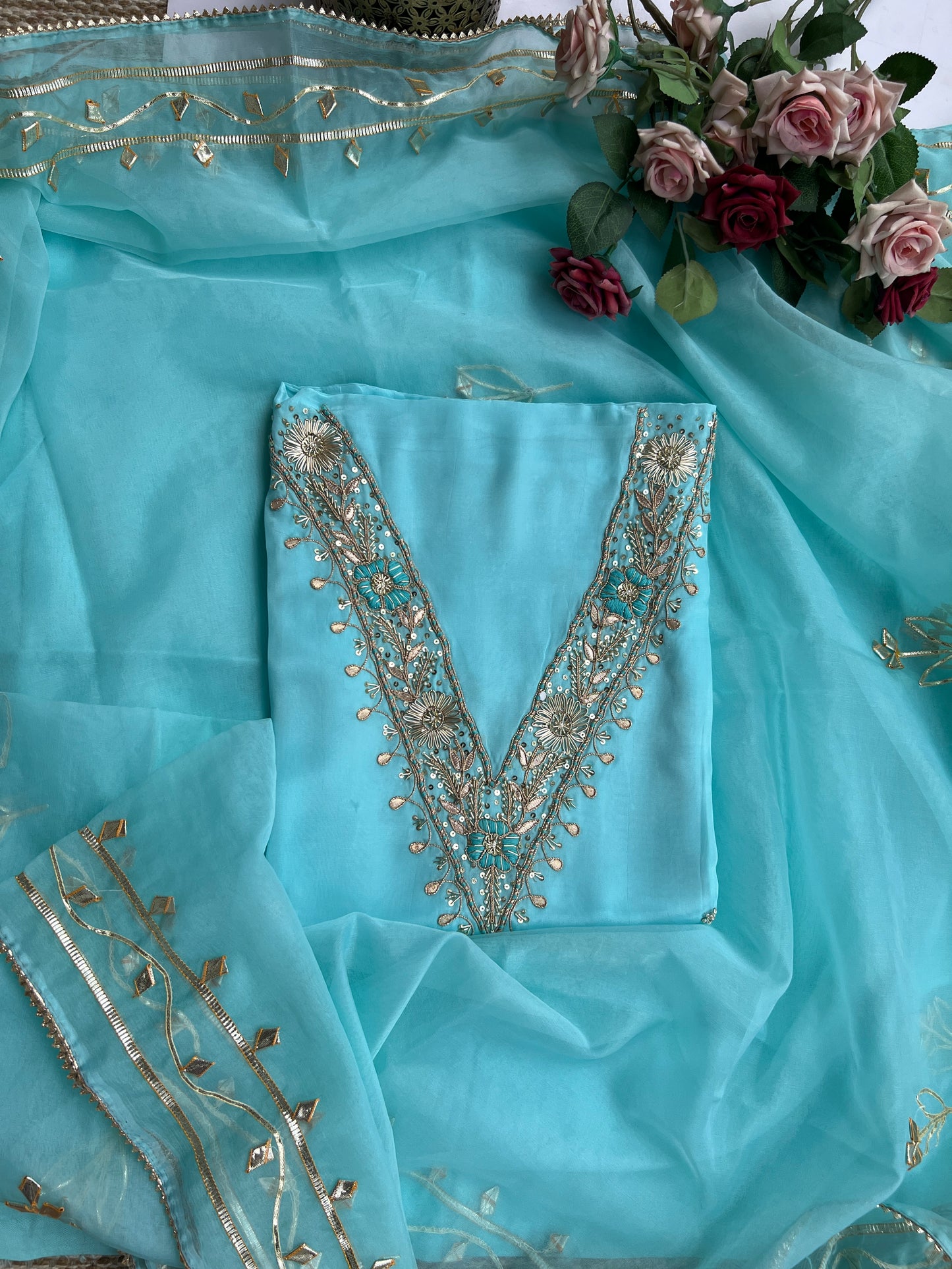 Celestial Blue V-Handwork