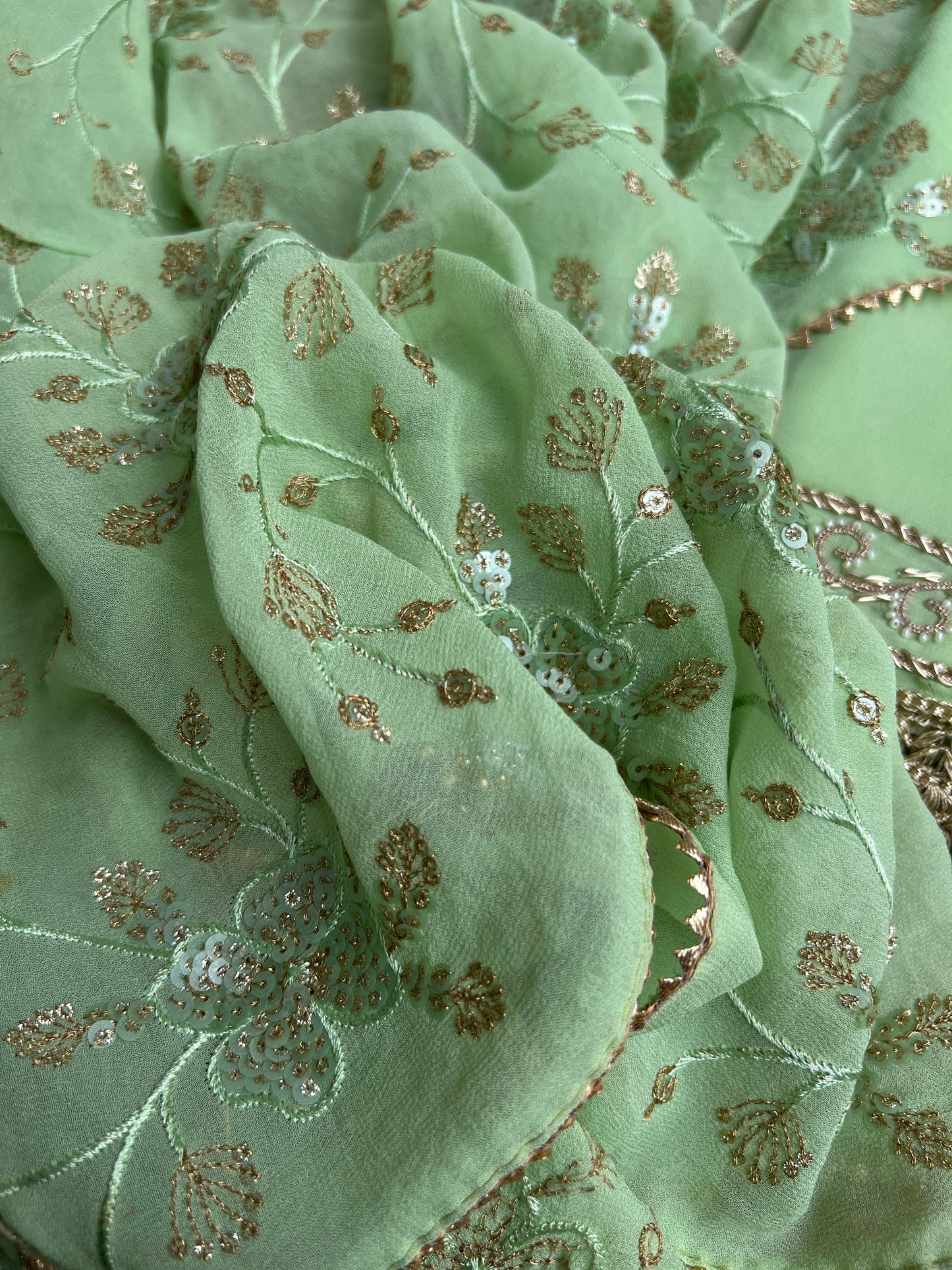 Dazzling Georgette Handwork Suit with a Show-Stopping Dupatta Ensemble