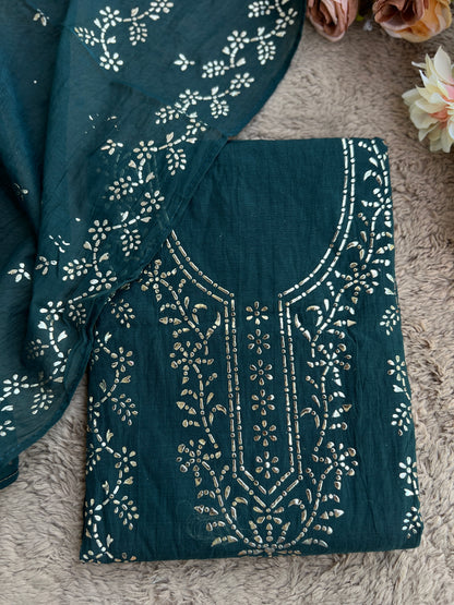Graceful Mal Chanderi with Timeless Mukesh Embroidery
