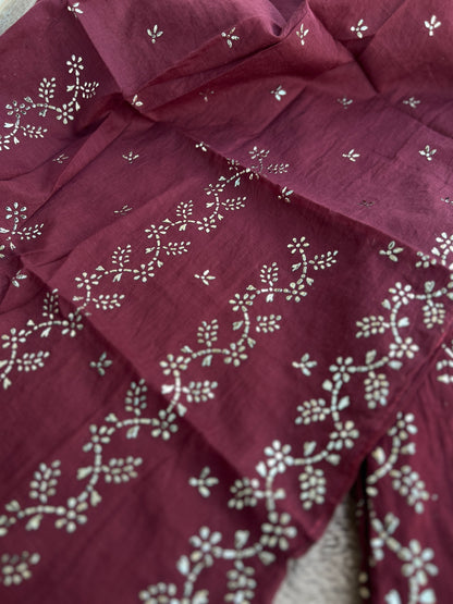 Graceful Mal Chanderi with Timeless Mukesh Embroidery