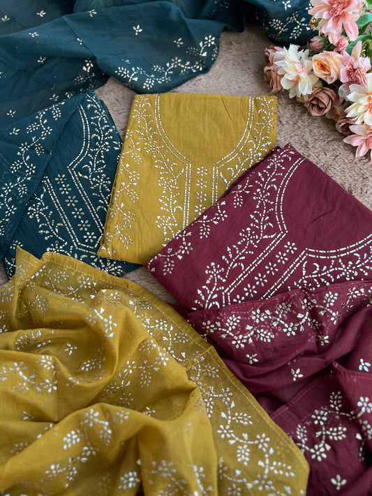 Graceful Mal Chanderi with Timeless Mukesh Embroidery