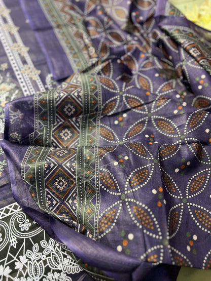 Plum Purple Printed Cotton Suit – Timeless Everyday Style