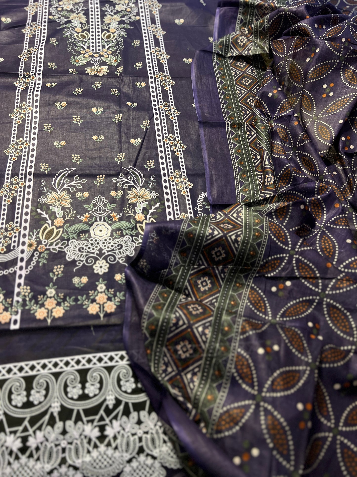 Plum Purple Printed Cotton Suit – Timeless Everyday Style