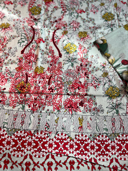 Floral Elegance Cotton Suit Set – Soft Summer Comfort