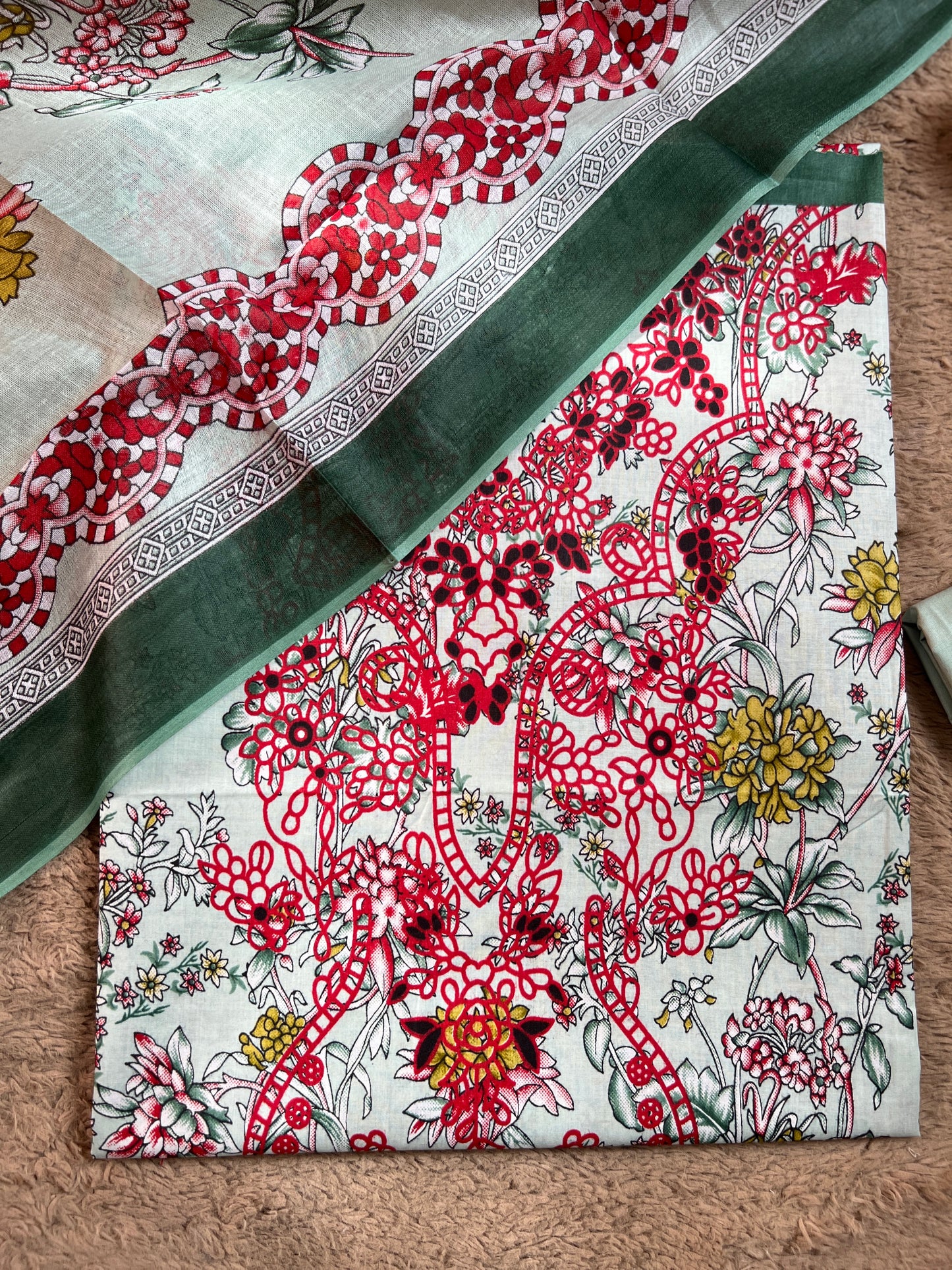 Floral Elegance Cotton Suit Set – Soft Summer Comfort