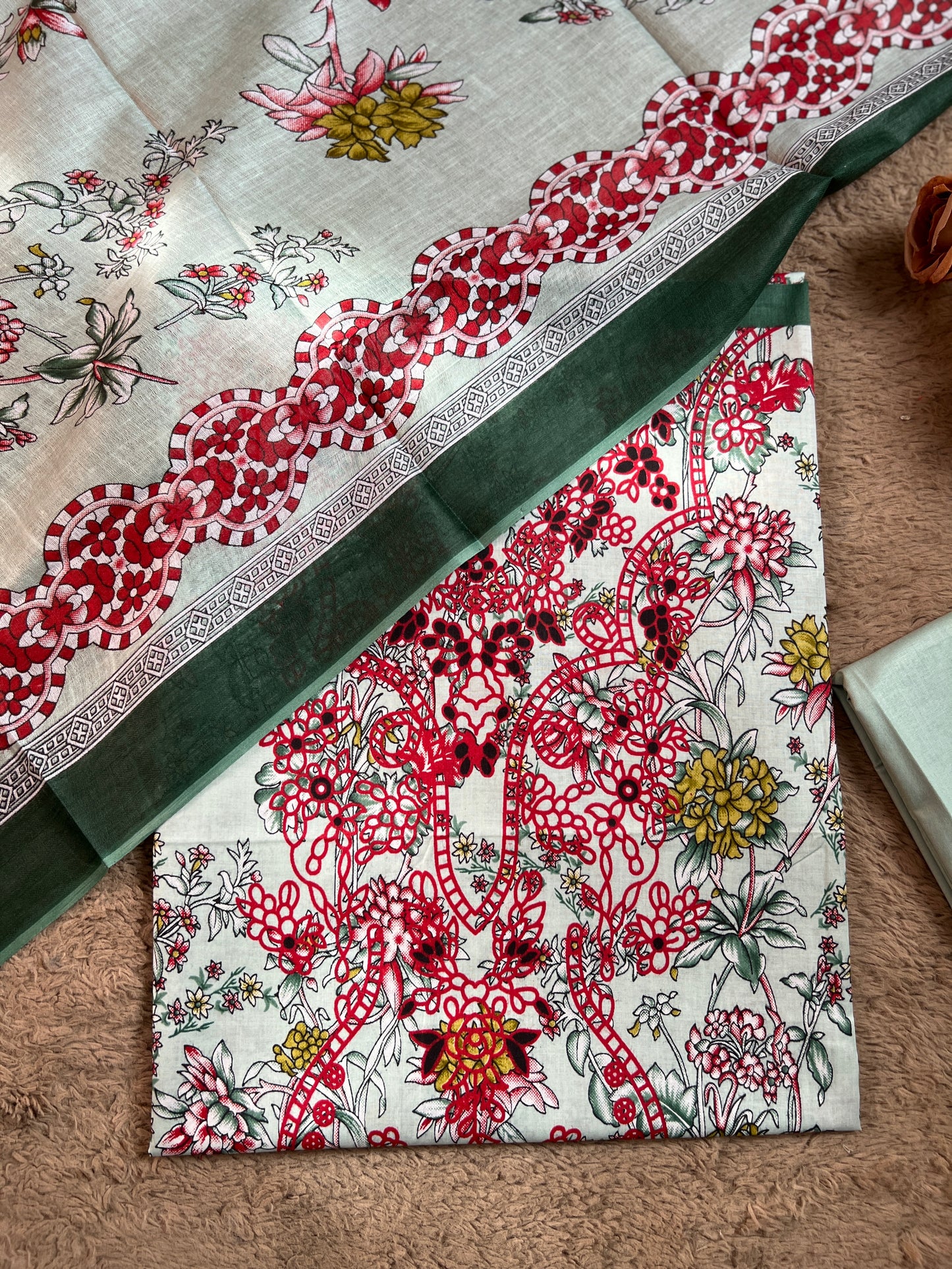 Floral Elegance Cotton Suit Set – Soft Summer Comfort