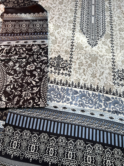 Timeless Monochrome Cotton Suit – Soft, Breathable & Summer Ready