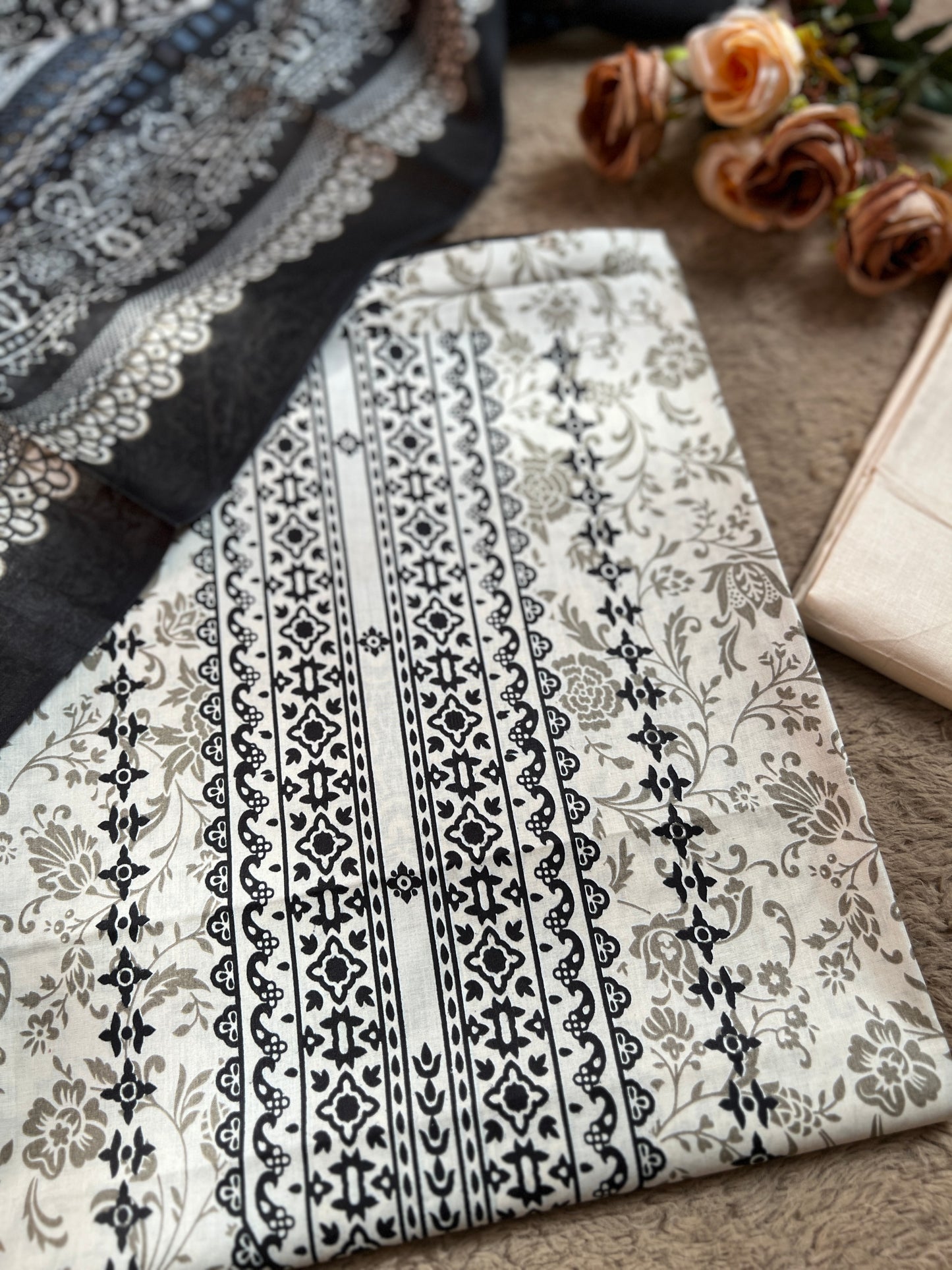 Timeless Monochrome Cotton Suit – Soft, Breathable & Summer Ready