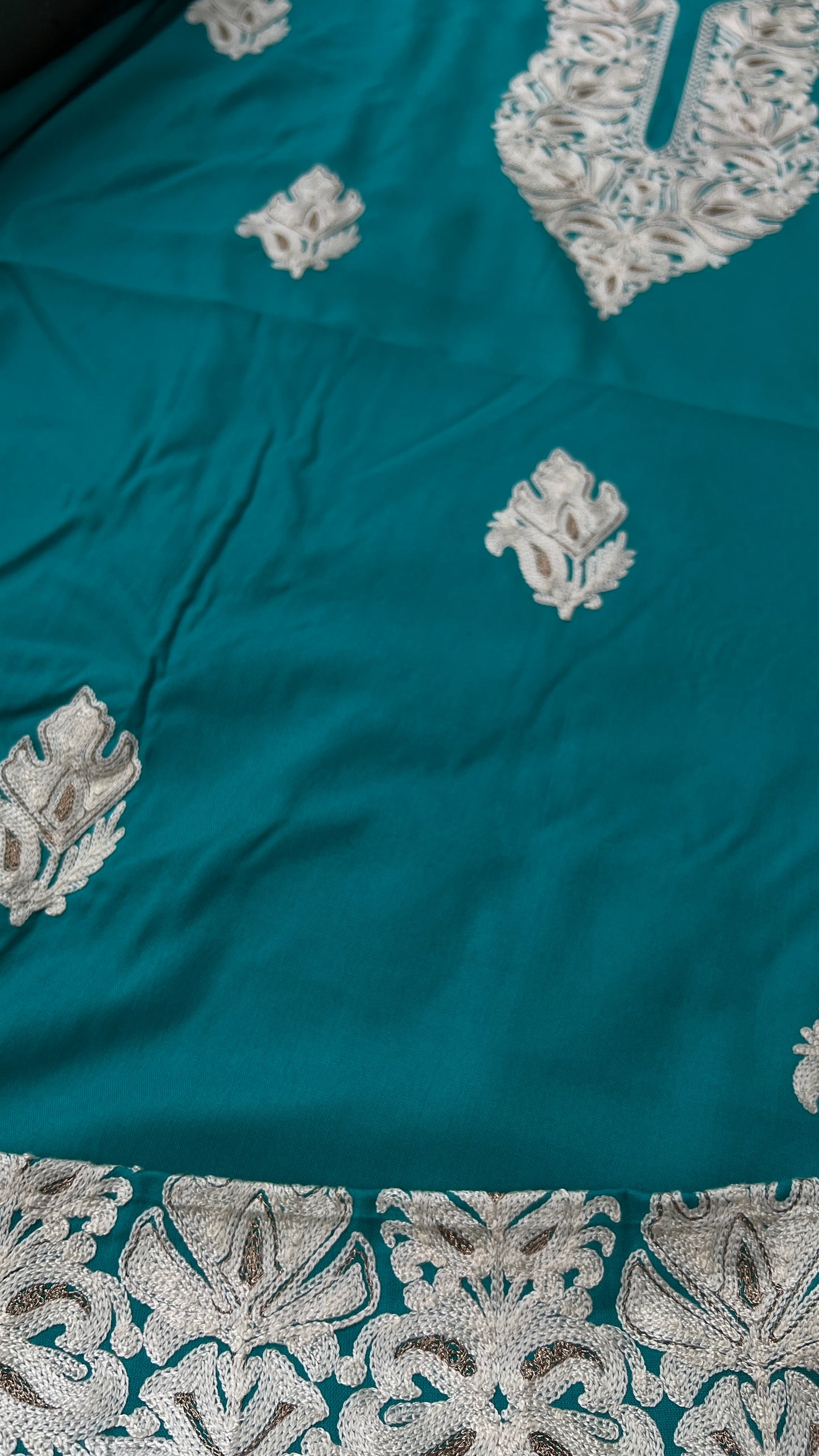 Firozi Kashmiri Aari Embroideredy