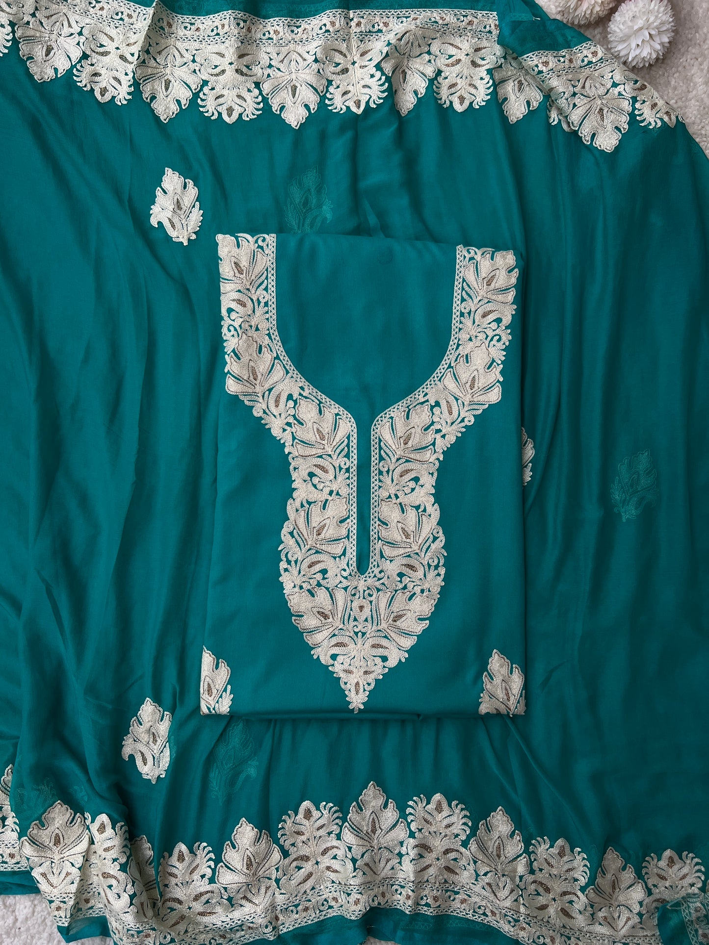Firozi Kashmiri Aari Embroideredy