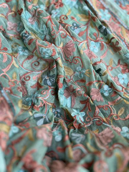 Light Green Kashmiri Aari Work