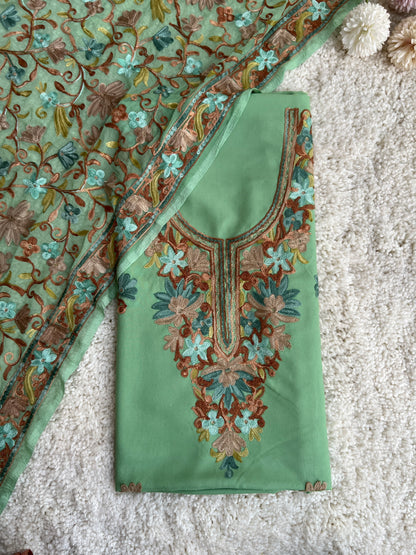 Light Green Kashmiri Aari Work