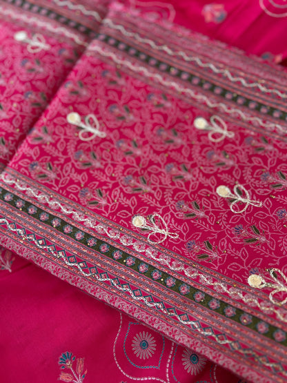 Regal Grace: Sabyasachi-Inspired Gota-Embellished Modal Maslin Suit Set