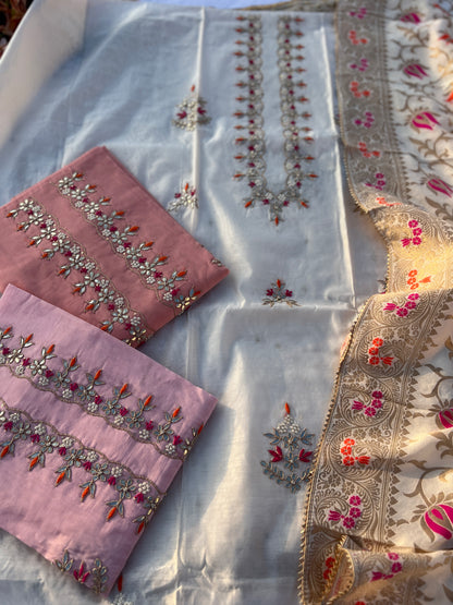 Royal Chanderi Silk with Intricate Hand Embroidery