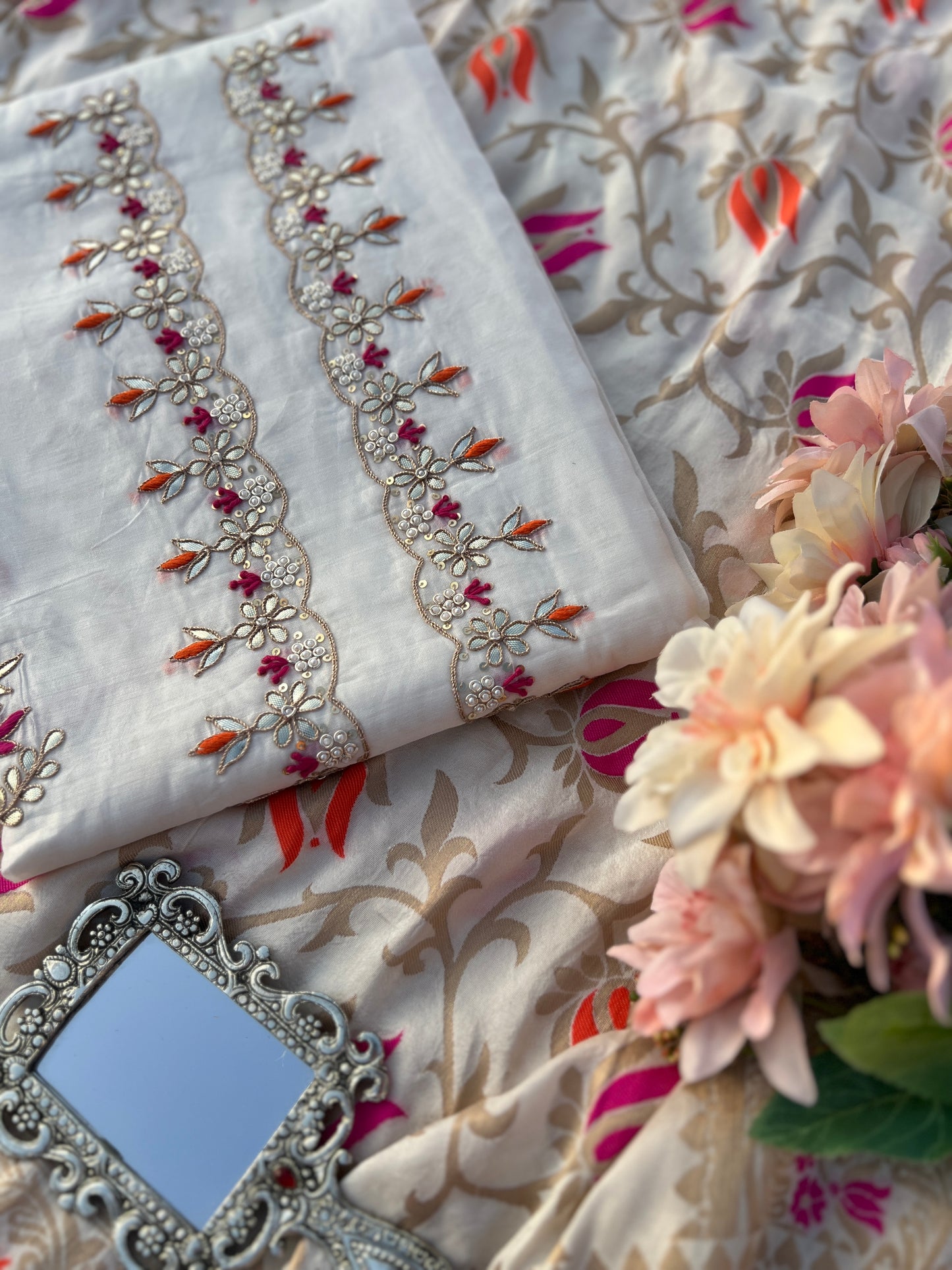 Royal Chanderi Silk with Intricate Hand Embroidery
