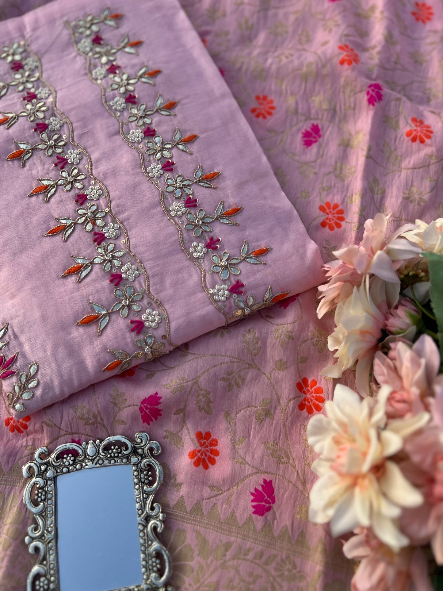 Royal Chanderi Silk with Intricate Hand Embroidery