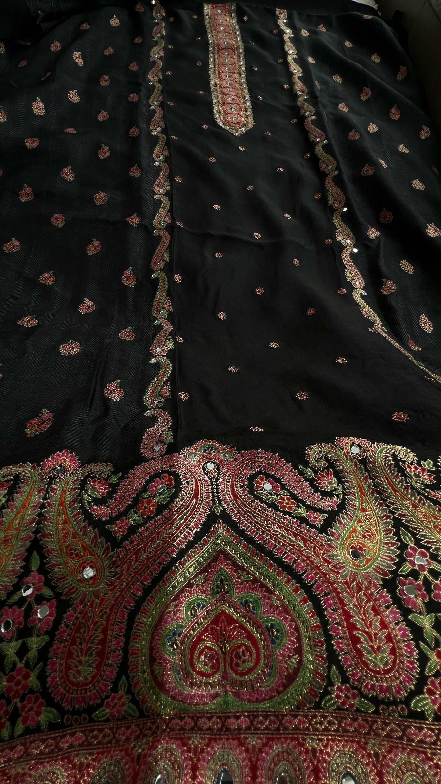 Black Suit With Banarasi Dupatta