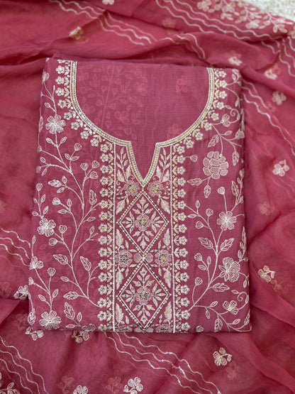 Exquisite Pure Chiffon Chikankari Work Salwar Suit